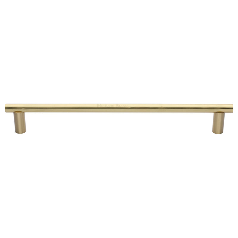 Heritage Brass Door Pull Handle Round Bar Design 489mm Satin Brass Finish
 - V2059 489-SB - Choice Handles