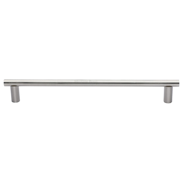 Heritage Brass Door Pull Handle Round Bar Design 489mm Satin Nickel Finish
 - V2059 489-SN - Choice Handles
