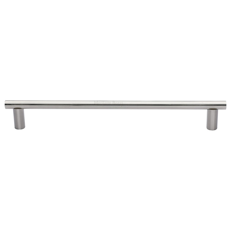 Heritage Brass Door Pull Handle Round Bar Design 489mm Satin Nickel Finish
 - V2059 489-SN - Choice Handles