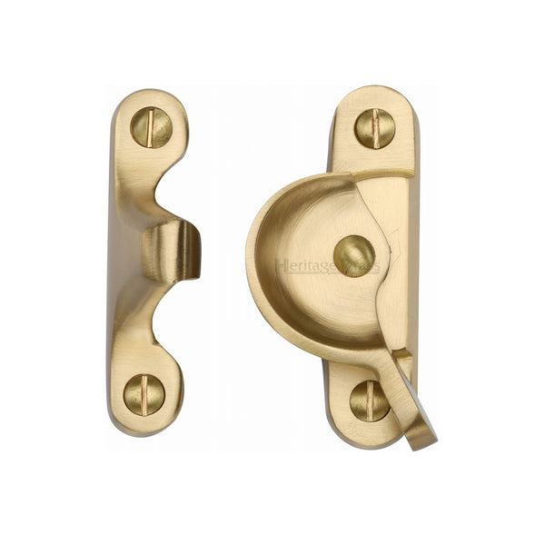 Heritage Brass Fitch Pattern Sash Fastener Satin Brass finish - V2060-SB