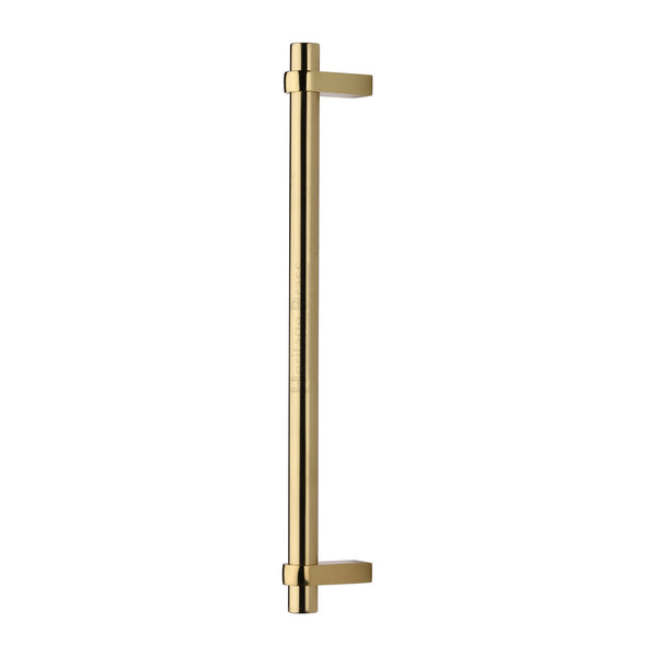 Heritage Brass Door Pull Handle Industrial Design 505mm Polished Brass Finish
 - V2485 505-PB - Choice Handles