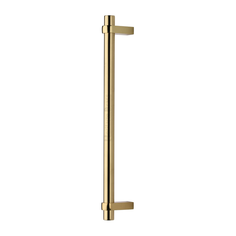Heritage Brass Door Pull Handle Industrial Design 505mm Polished Brass Finish
 - V2485 505-PB - Choice Handles