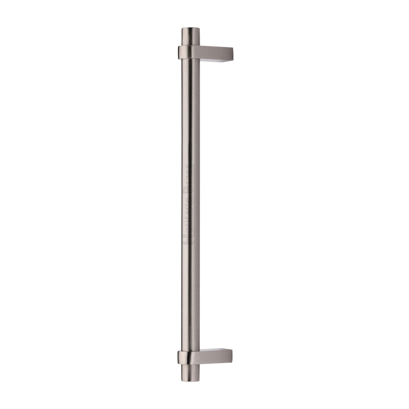 Heritage Brass Door Pull Handle Industrial Design 353mm Satin Nickel Finish
 - V2485 353-SN