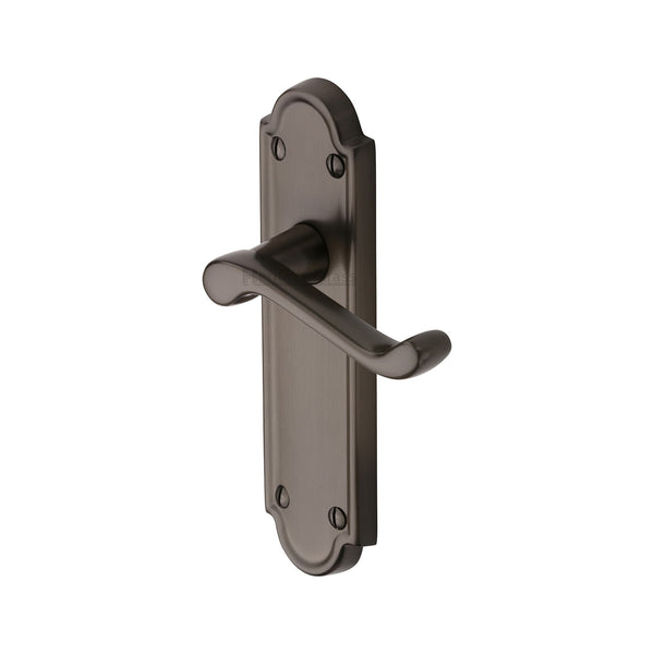 Heritage Brass Door Handle Lever Latch Meridian Design Matt Bronze Finish - V313-MB - Choice Handles