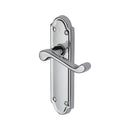 Heritage Brass Door Handle Lever Latch Meridian Design Polished Chrome finish - V313-PC - Choice Handles