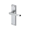 Heritage Brass Door Handle Lever Latch Victoria Design Satin Chrome finish - V3913-SC - Choice Handles