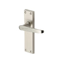 Heritage Brass Door Handle Lever Latch Victoria Design Satin Nickel finish - V3913-SN - Choice Handles