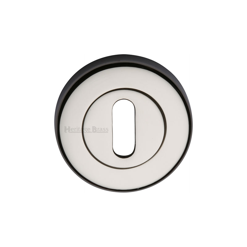 Heritage Brass Key Escutcheon Polished Nickel finish - V4000-PNF - Choice Handles