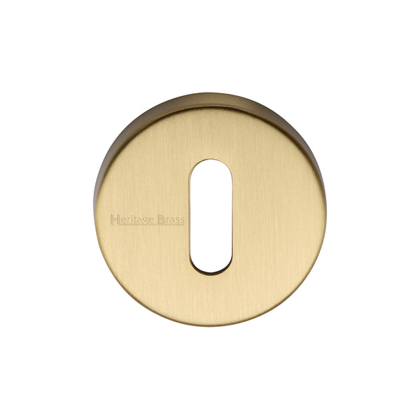 Heritage Brass Key Escutcheon Satin Brass Finish - V4007-SB - Choice Handles