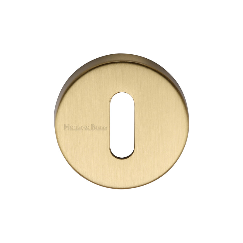 Heritage Brass Key Escutcheon Satin Brass Finish - V4007-SB - Choice Handles