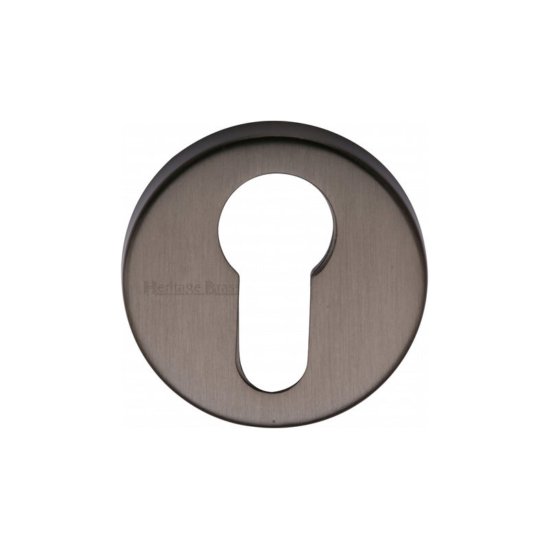 Heritage Brass Euro Profile Cylinder Escutcheon Matt Bronze Finish - V4008-MB - Choice Handles