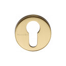 Heritage Brass Euro Profile Cylinder Escutcheon Satin Brass Finish - V4008-SB - Choice Handles