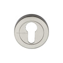 Heritage Brass Euro Profile Cylinder Escutcheon Satin Nickel finish - V4020-SN - Choice Handles
