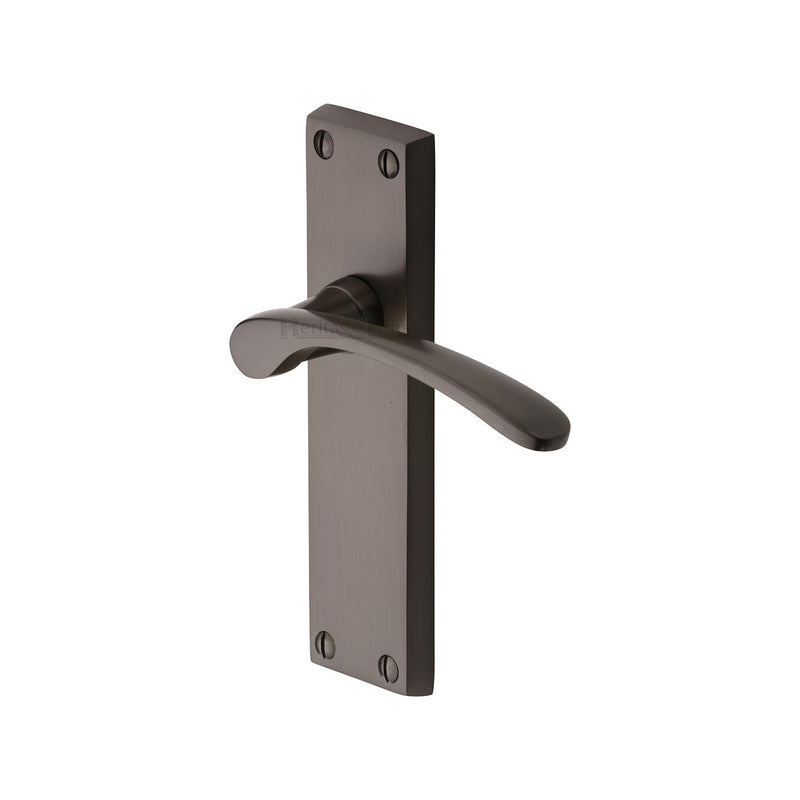 Heritage Brass Door Handle Lever Latch Sophia Design Matt Bronze finish - V4113-MB - Choice Handles