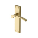 Heritage Brass Door Handle Lever Latch Sophia Design Satin Brass finish - V4113-SB - Choice Handles