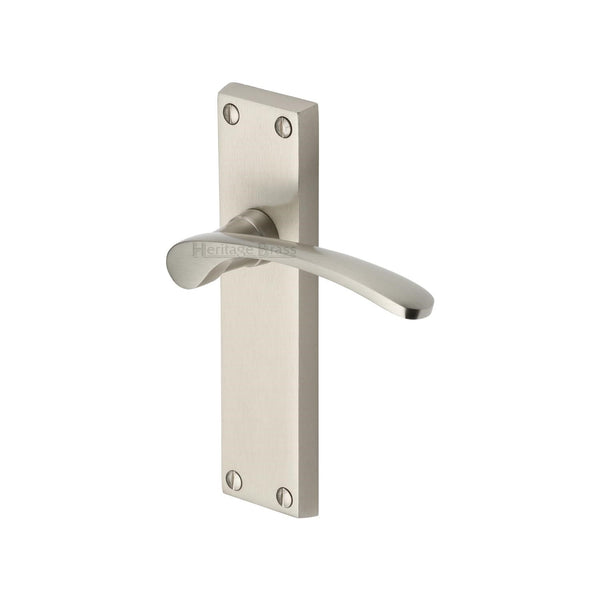 Heritage Brass Door Handle Lever Latch Sophia Design Satin Nickel finish
 - V4113-SN - Choice Handles