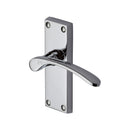 Heritage Brass Door Handle Lever Latch Sophia Short Design Polished Chrome finish - V4140-PC - Choice Handles