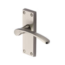 Heritage Brass Door Handle Lever Latch Sophia Short Design Satin Nickel finish - V4140-SN - Choice Handles