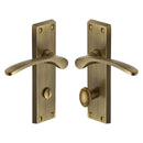 Heritage Brass Door Handle for Bathroom Sophia Design Antique finish - V4142-AT - Choice Handles