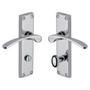 Heritage Brass Door Handle for Bathroom Sophia Design Polished Chrome finish - V4142-PC - Choice Handles