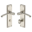 Heritage Brass Door Handle for Bathroom Sophia Design Satin Nickel finish - V4142-SN - Choice Handles