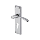 Heritage Brass Door Handle for Euro Profile Plate Sophia Design Polished Chrome finish - V4146.48-PC - Choice Handles