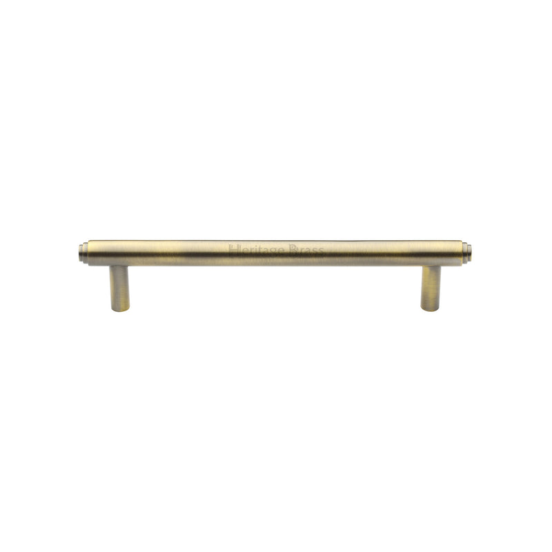 Heritage Brass Cabinet Pull Stepped Design 128mm CTC Antique Brass finish - V4410 128-AT - Choice Handles