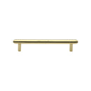 Heritage Brass Cabinet Pull Stepped Design 128mm CTC Polished Brass finish - V4410 128-PB - Choice Handles