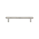 Heritage Brass Cabinet Pull Stepped Design 128mm CTC Polished Nickel finish - V4410 128-PNF - Choice Handles