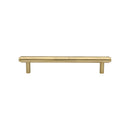 Heritage Brass Cabinet Pull Stepped Design 128mm CTC Satin Brass finish - V4410 128-SB - Choice Handles