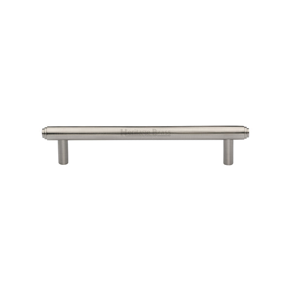 Heritage Brass Cabinet Pull Stepped Design 128mm CTC Satin Nickel finish - V4410 128-SN - Choice Handles