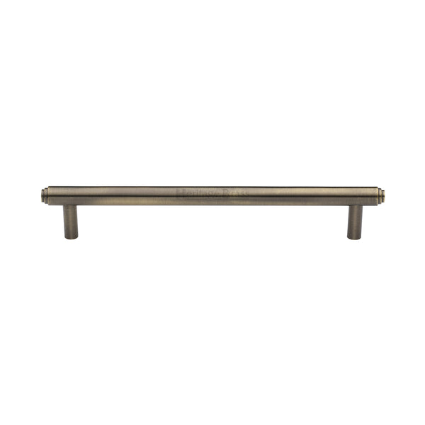 Heritage Brass Cabinet Pull Stepped Design 160mm CTC Antique Brass finish - V4410 160-AT - Choice Handles