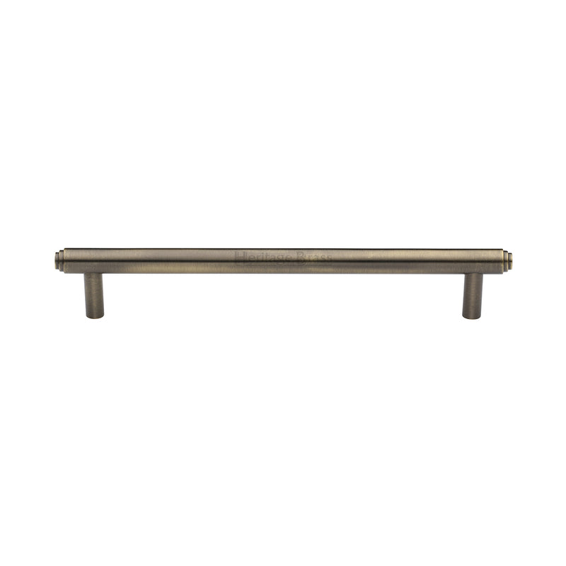 Heritage Brass Cabinet Pull Stepped Design 160mm CTC Antique Brass finish - V4410 160-AT - Choice Handles