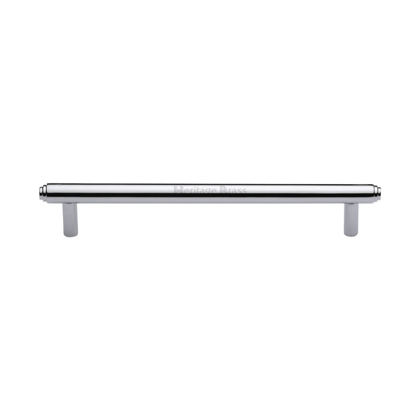 Heritage Brass Cabinet Pull Stepped Design 160mm CTC Polished Chrome finish - V4410 160-PC - Choice Handles