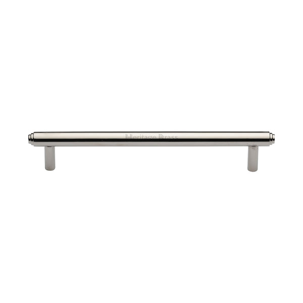 Heritage Brass Cabinet Pull Stepped Design 160mm CTC Polished Nickel finish - V4410 160-PNF - Choice Handles