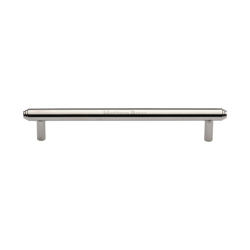 Heritage Brass Cabinet Pull Stepped Design 160mm CTC Polished Nickel finish - V4410 160-PNF - Choice Handles