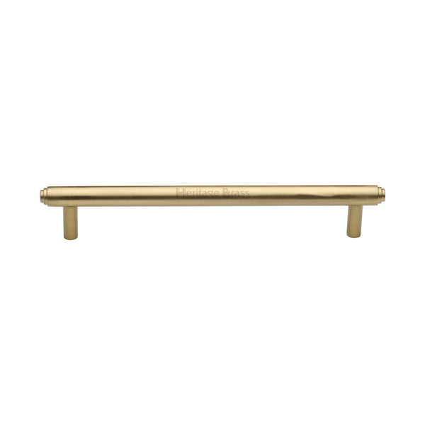 Heritage Brass Cabinet Pull Stepped Design 160mm CTC Satin Brass finish - V4410 160-SB - Choice Handles
