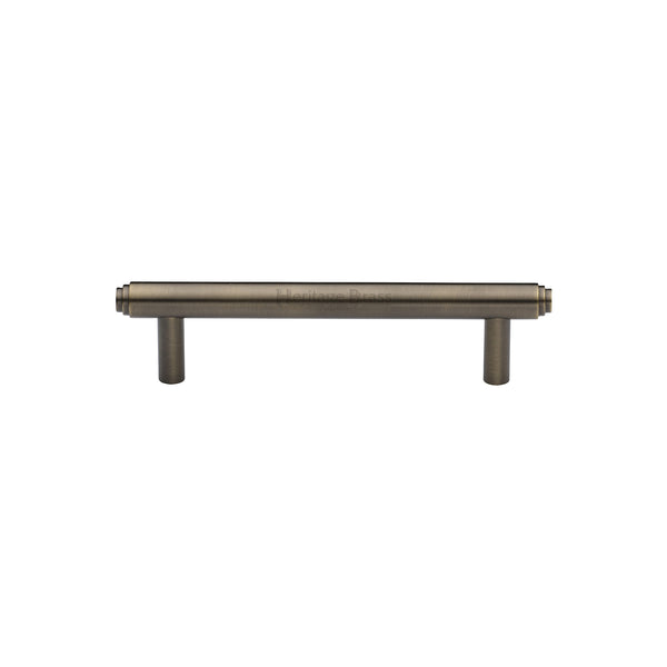 Heritage Brass Cabinet Pull Stepped Design 96mm CTC Antique Brass finish - V4410 96-AT - Choice Handles