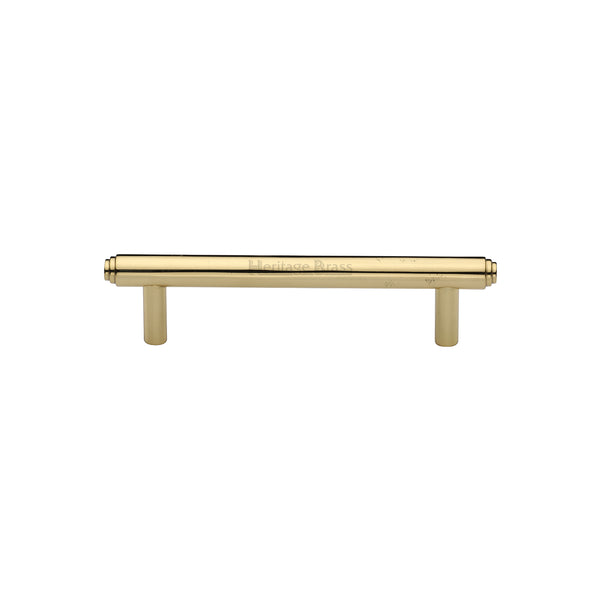 Heritage Brass Cabinet Pull Stepped Design 96mm CTC Polished Brass finish - V4410 96-PB - Choice Handles