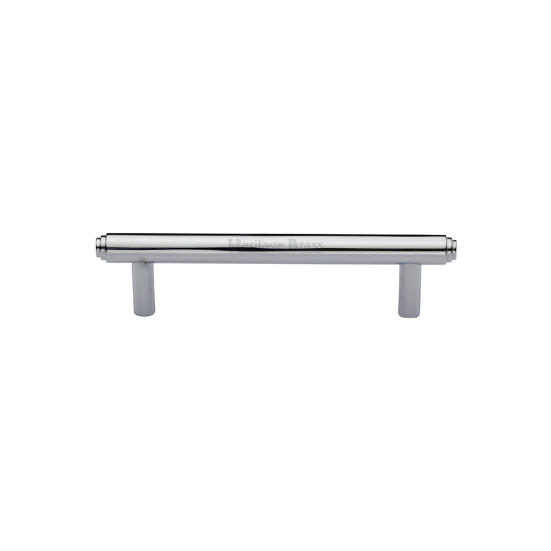 Heritage Brass Cabinet Pull Stepped Design 96mm CTC Polished Chrome finish - V4410 96-PC - Choice Handles