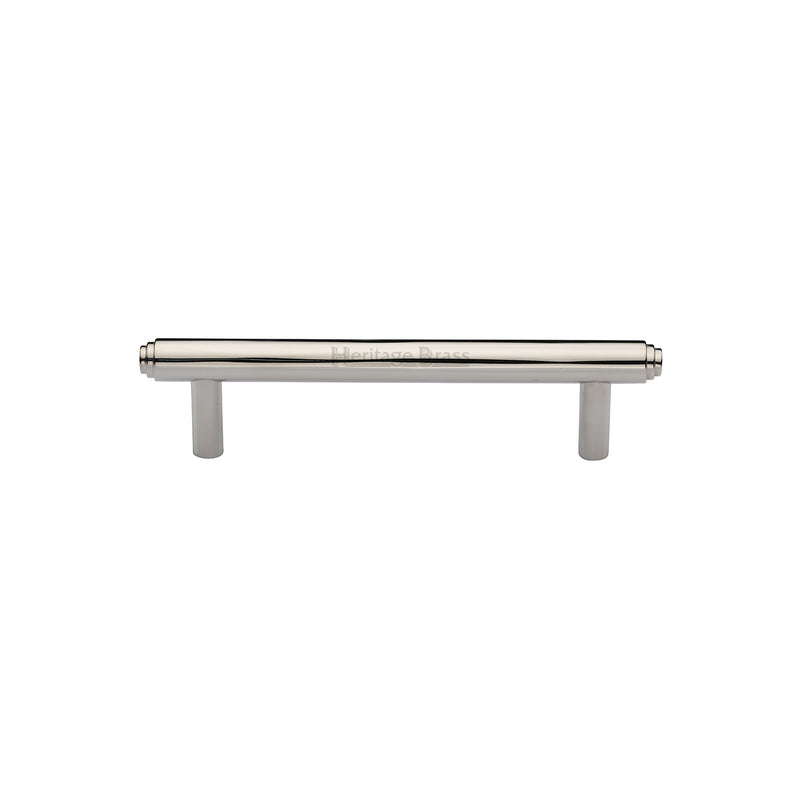 Heritage Brass Cabinet Pull Stepped Design 96mm CTC Polished Nickel finish - V4410 96-PNF - Choice Handles
