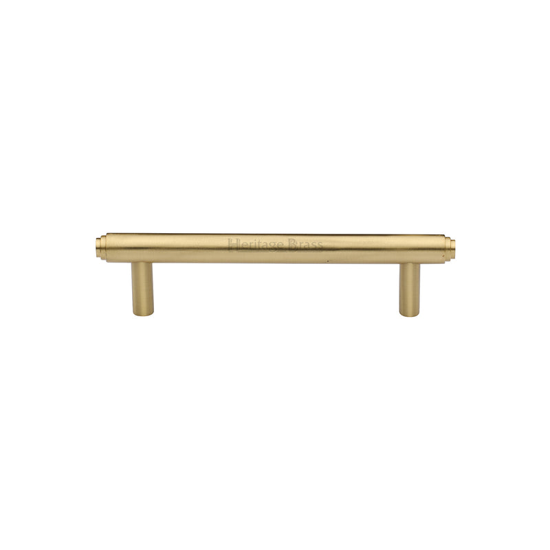 Heritage Brass Cabinet Pull Stepped Design 96mm CTC Satin Brass finish - V4410 96-SB - Choice Handles