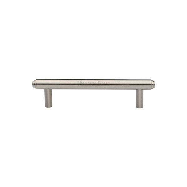 Heritage Brass Cabinet Pull Stepped Design 96mm CTC Satin Nickel finish - V4410 96-SN - Choice Handles