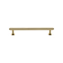 Heritage Brass Cabinet Pull Step Design with 16mm Rose 128mm CTC Polished Brass finish - V4411 128-PB - Choice Handles