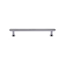 Heritage Brass Cabinet Pull Step Design with 16mm Rose 128mm CTC Polished Chrome finish - V4411 128-PC - Choice Handles