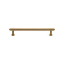 Heritage Brass Cabinet Pull Step Design with 16mm Rose 128mm CTC Satin Brass finish - V4411 128-SB - Choice Handles