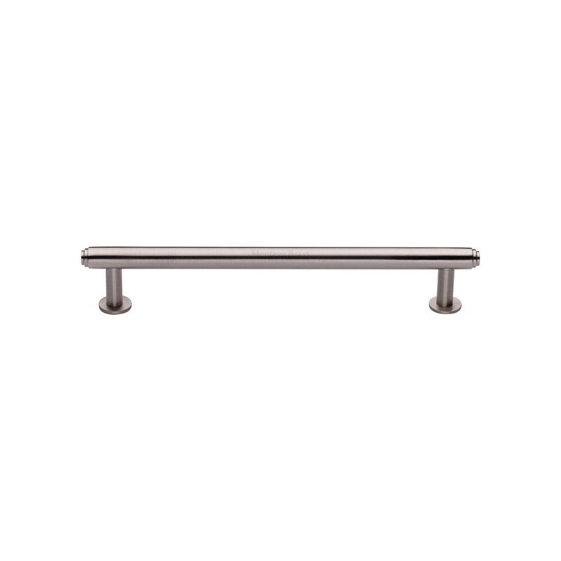 Heritage Brass Cabinet Pull Step Design with 16mm Rose 128mm CTC Satin Nickel finish - V4411 128-SN - Choice Handles