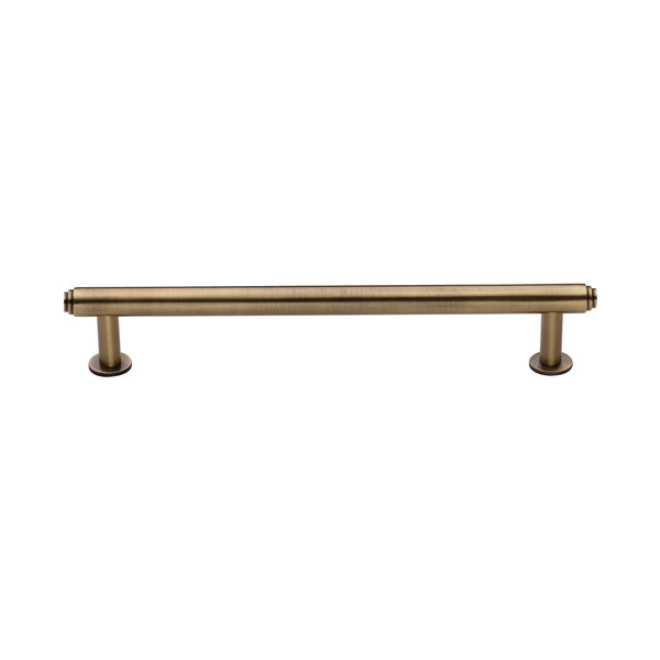 Heritage Brass Cabinet Pull Step Design with 16mm Rose 160mm CTC Antique Brass finish - V4411 160-AT - Choice Handles