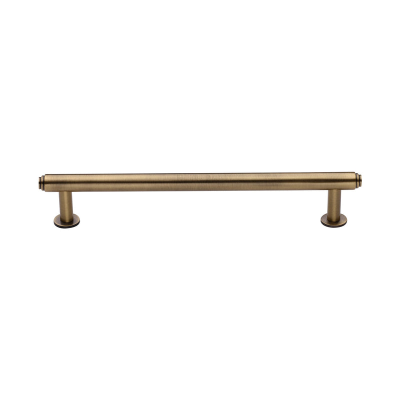 Heritage Brass Cabinet Pull Step Design with 16mm Rose 160mm CTC Antique Brass finish - V4411 160-AT - Choice Handles