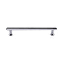 Heritage Brass Cabinet Pull Step Design with 16mm Rose 160mm CTC Polished Chrome finish - V4411 160-PC - Choice Handles